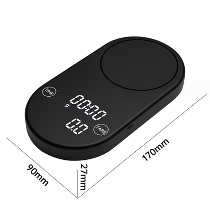 multifunction electronic scale.  0.3-2000g Kitchen baking scale quantity coffee timing scale