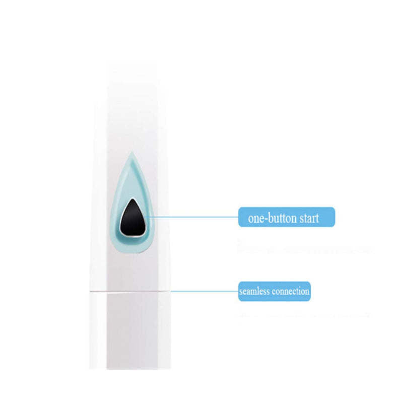Ultrasonic electric toothbrush handle with blue water-drop indicator