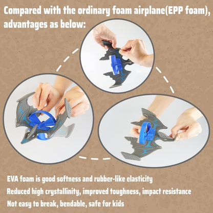 Dinosaur foam plane launcher toy with dinosaur target planes for kids to shoot