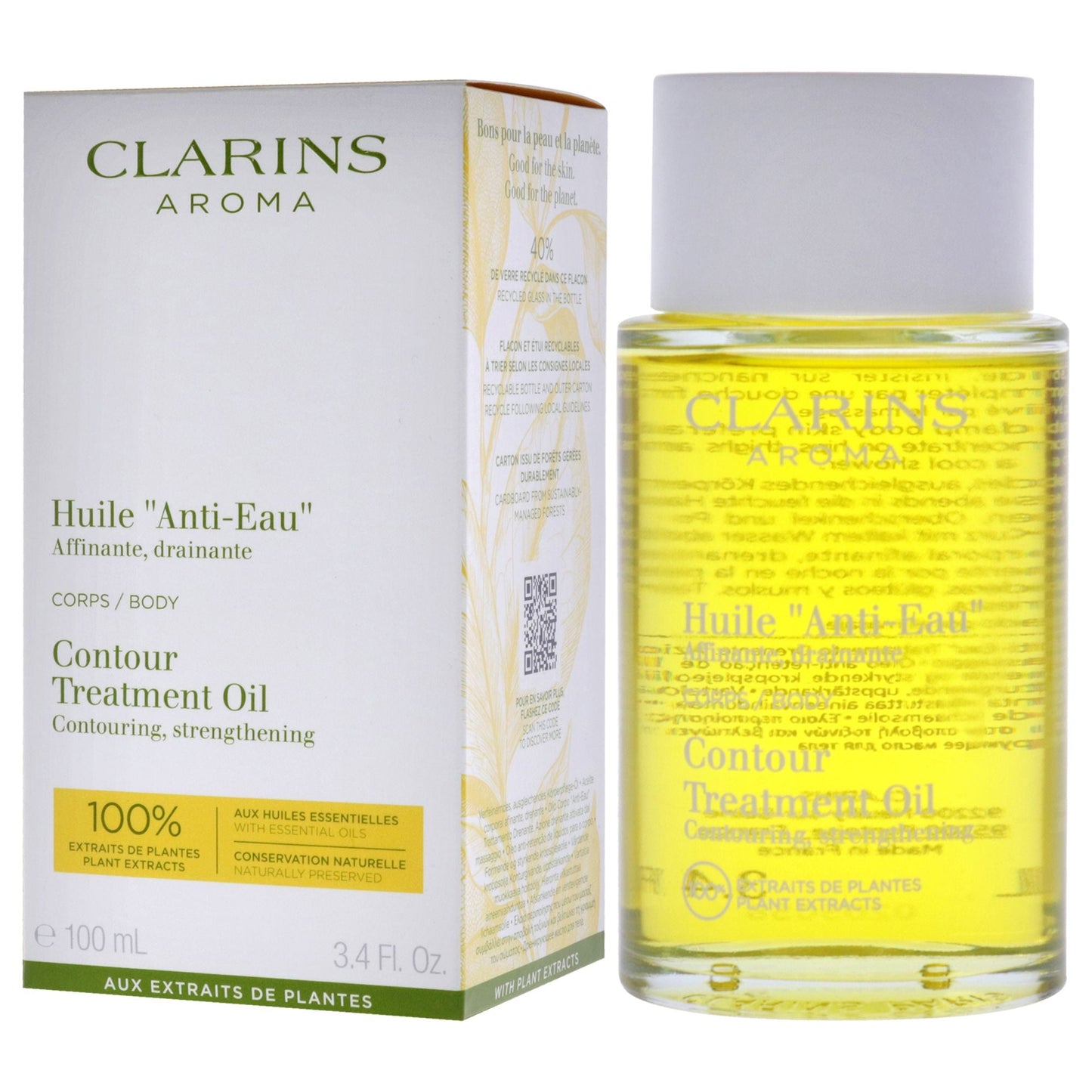 Contour Body Treatment Oil by Clarins for Unisex - 3.4 oz Treatment