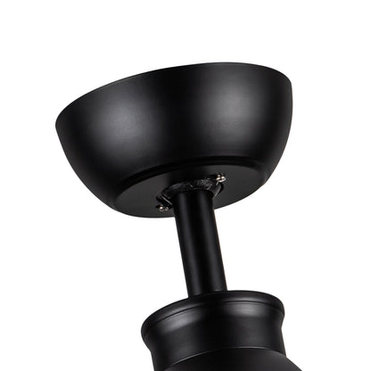 Black ceiling fan motor housing and mounting canopy