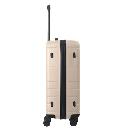 Luggage Sets ABS Hardshell 3pcs Luggage, Lightweight Durable Suitcase sets Spinner Wheels Suitcase with TSA Lock 20''24''28'' Available(Beige)