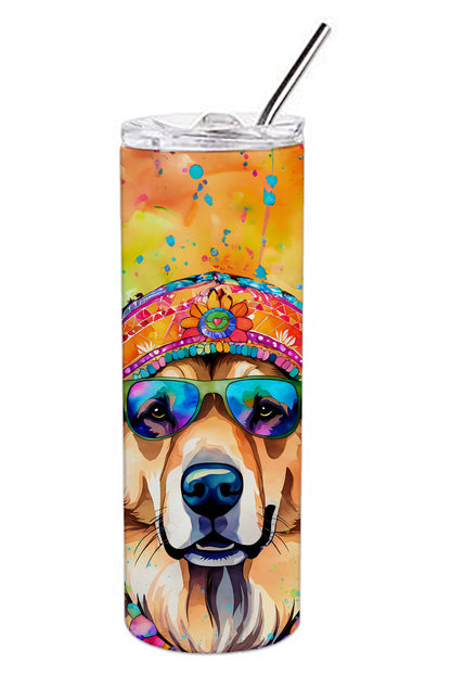 Hippie Dawg Stainless Steel Skinny Tumbler Vacuum Double Walled Reusable Insulated Tumbler Travel Cup for Coffee Cocktails Gift with Lid, 20 oz