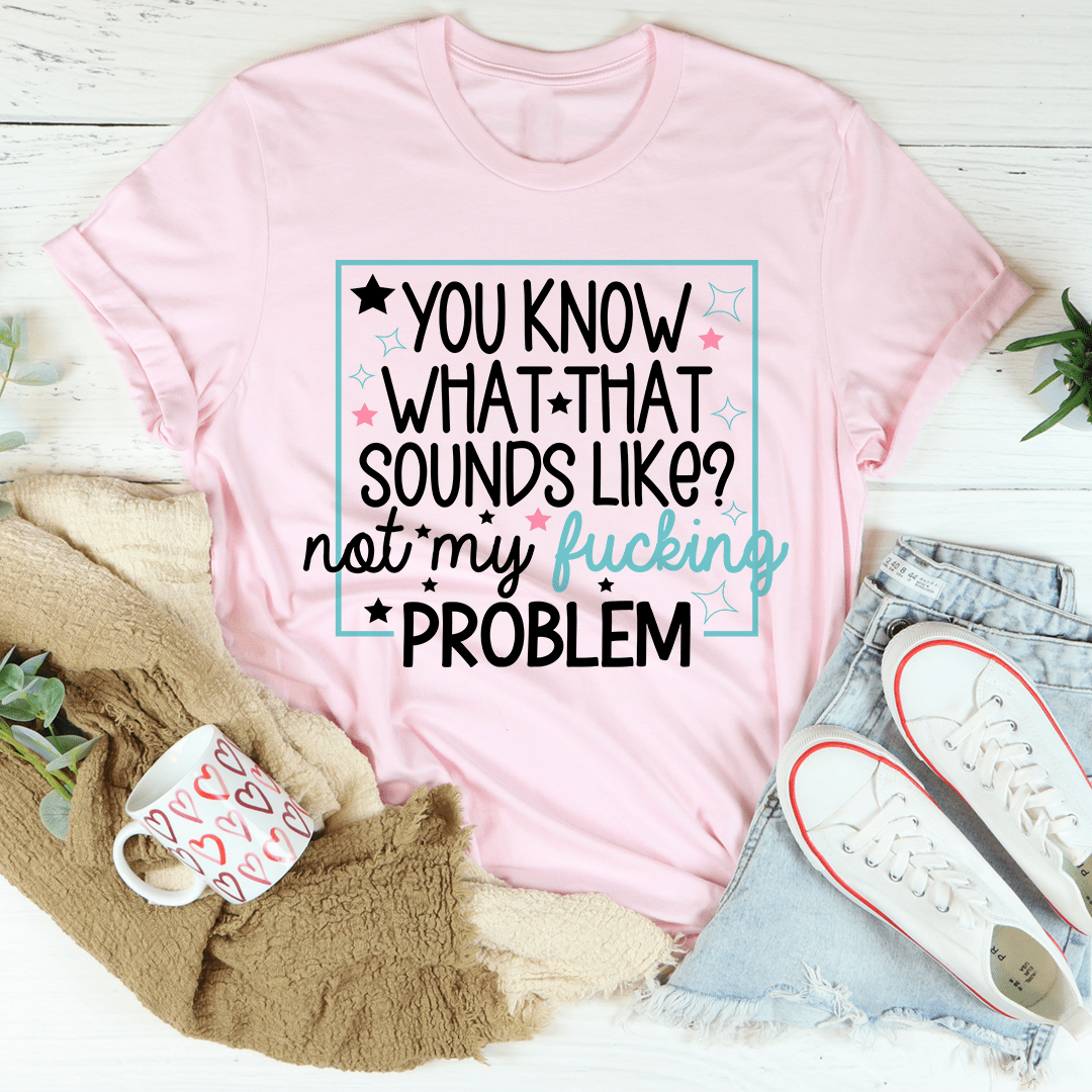 Pink crew-neck T-shirt with front typographic graphic text