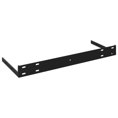 Wall Shelf Set of 2 High gloss grey Honeycomb MDF, metal frame