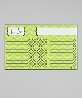 Green chevron kids chore chart with to-do header and circular checkboxes
