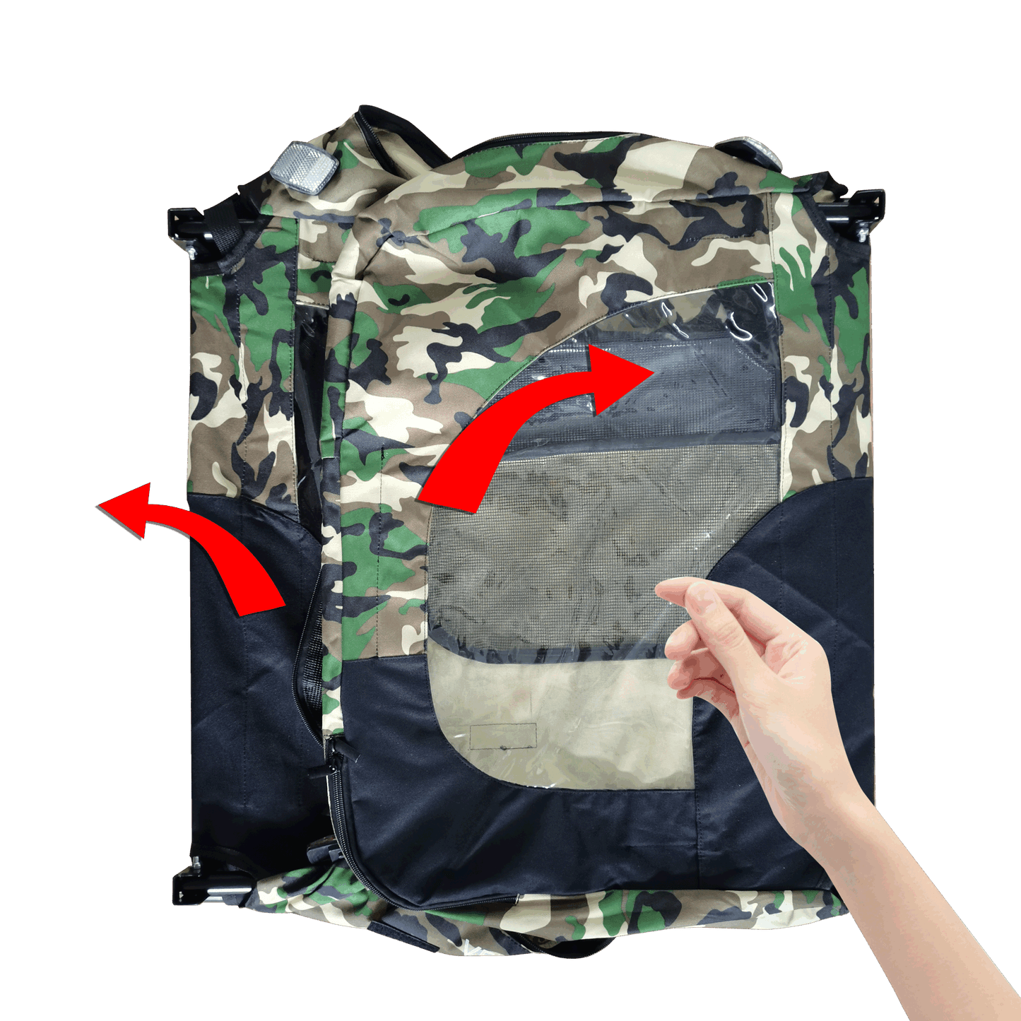 Camouflage Foldable Bicycle Trailer Bike Trailer for Camping Pet Dog Cat Luggage Carry