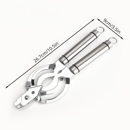 1pc, Can Opener, 304 Stainless Steel Jar Opener, All Metal Construction Adjustable Jar Opener, Can Bottle Opener Gripper, For Weak Hand, Elderly, Arthritis, Child