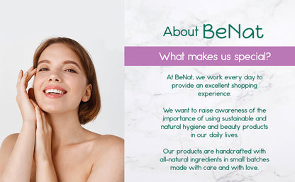 BeNat Jade facial roller product information card