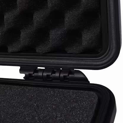 Black protective equipment case interior with textured foam lining