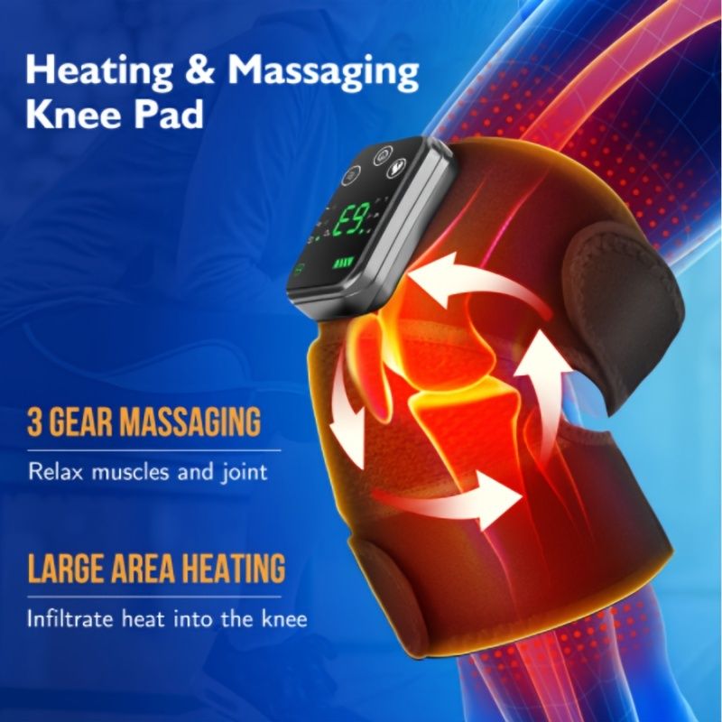 Relieve Knee, Shoulder & Elbow Pain with this Cordless Heated Knee Brace Shoulder Wrap - 3 Adjustable Temperatures & Vibration Massage - Perfect Gift for Birthdays & Valentine's Day!