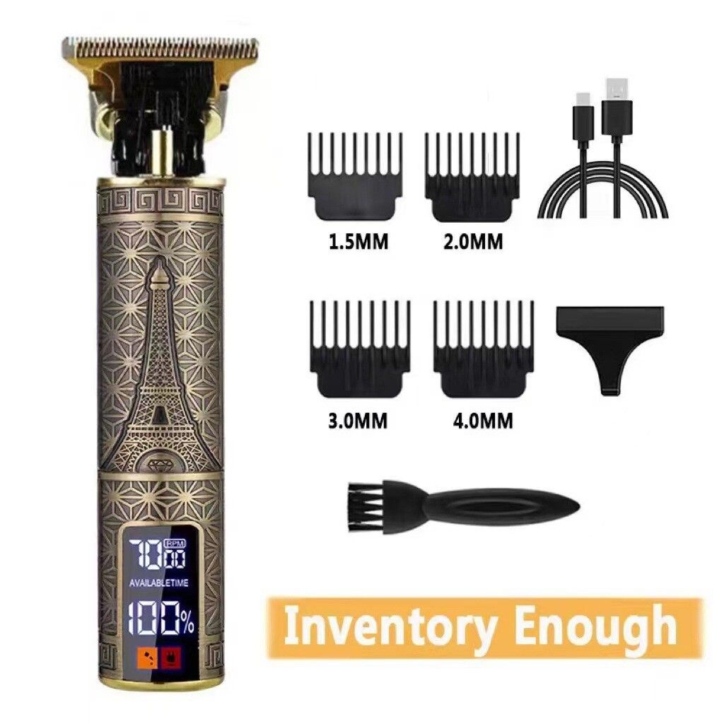 Professional Mens Hair Clippers Trimmer Machine Cordless Beard Electric Shaver
