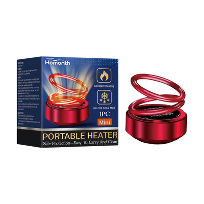 Portable heater box with Homonth branding and red mini heater illustration