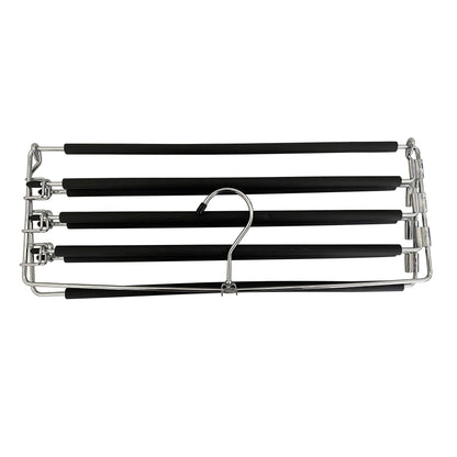 Metal Hanger Space Saving for Closet Organization | Heavy Duty Foam Padding, Non-Slip & Removable Trouser Bar for Convenient Functionality