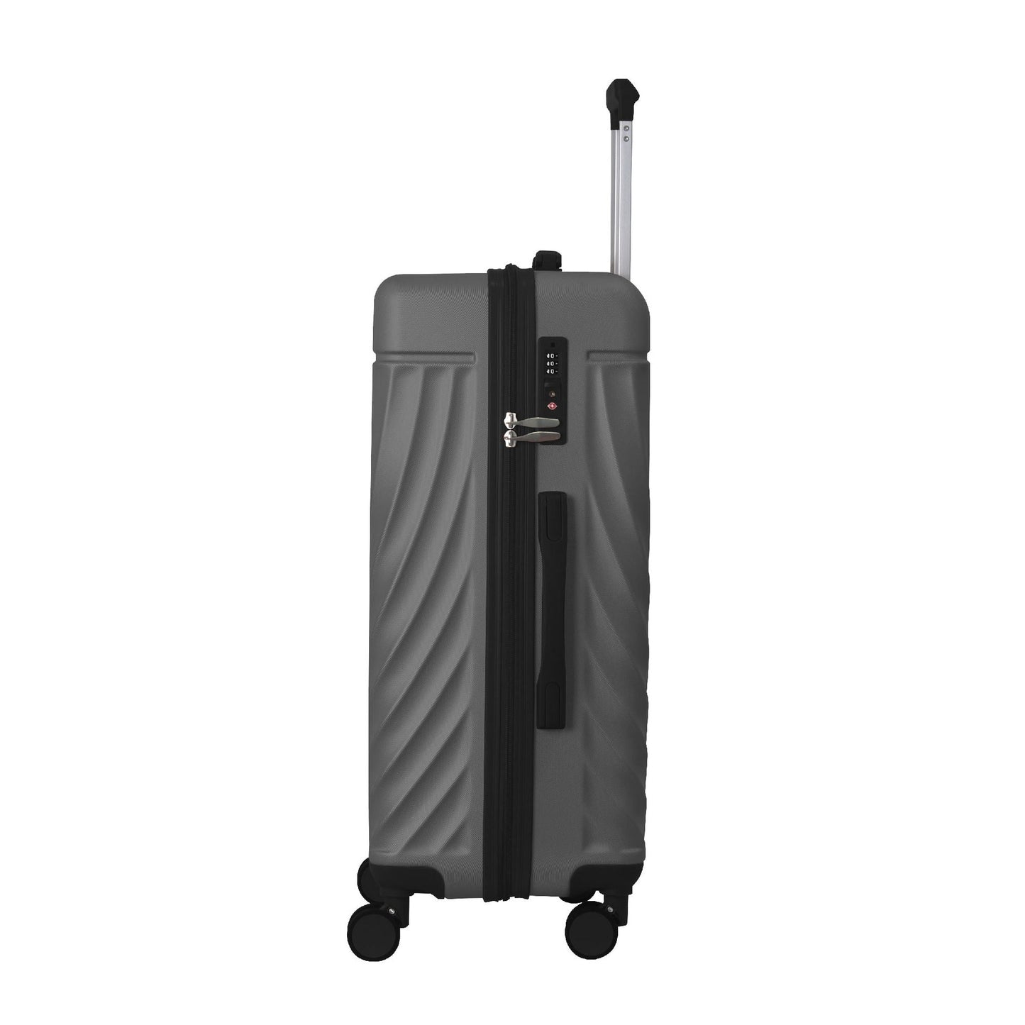 Luggage Sets ABS Hardshell 3pcs Luggage, Lightweight Durable Suitcase sets Spinner Wheels Suitcase with TSA Lock 20''24''28'' Available(Grey Ash)