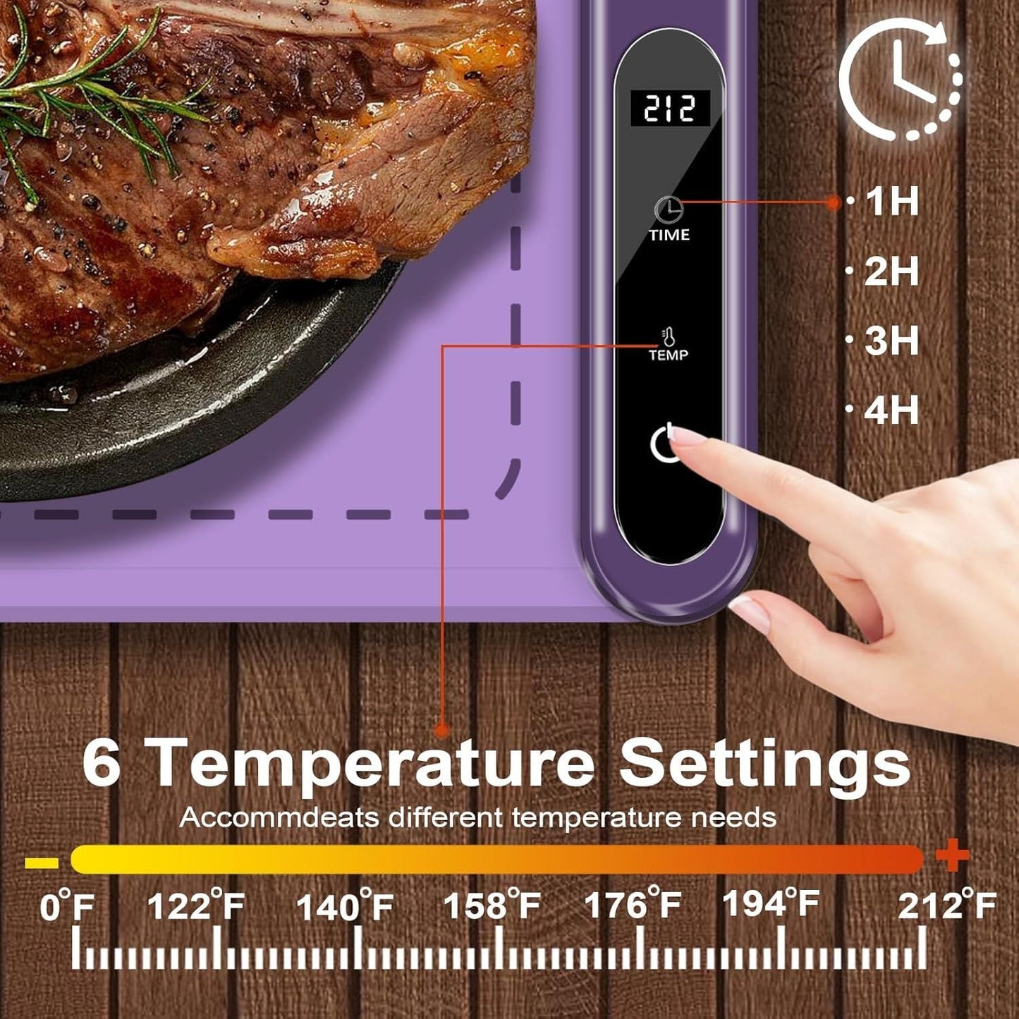 Silicone Electric Roll Up Heating Tray Food Warmers Mat Portable Hot Plates to Keep Food Warm