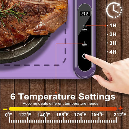 Silicone Electric Roll Up Heating Tray Food Warmers Mat Portable Hot Plates to Keep Food Warm