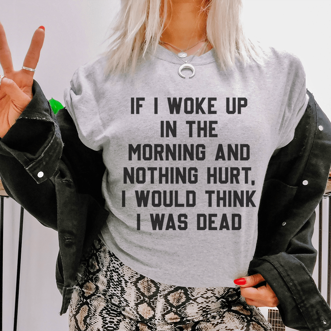 Heather gray t-shirt with bold front quote graphic and crew neck
