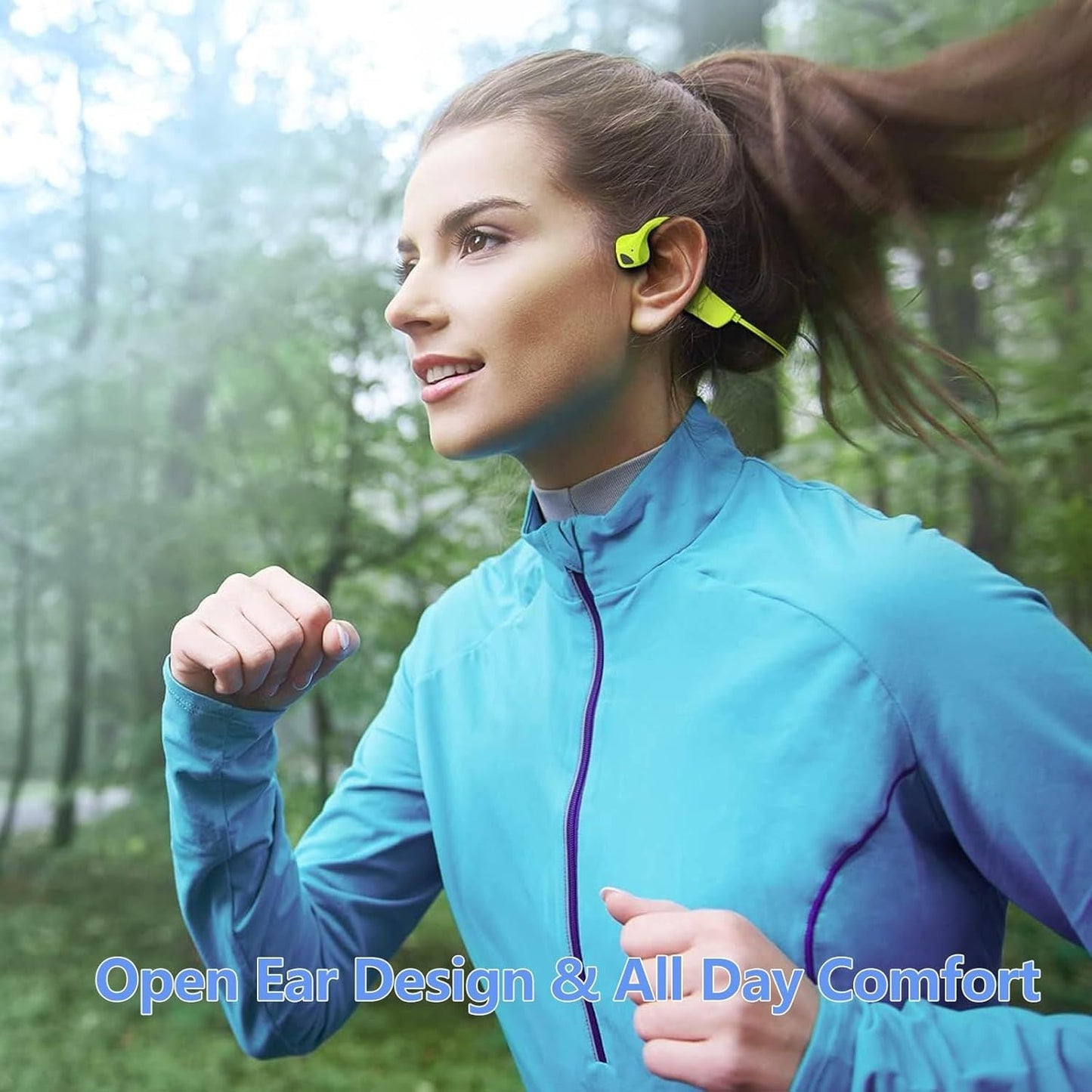 Sport Wireless Bone Conduction Earphones – Open-Ear Safety Design, IPX6 Sweat-proof, 8 Hrs Call