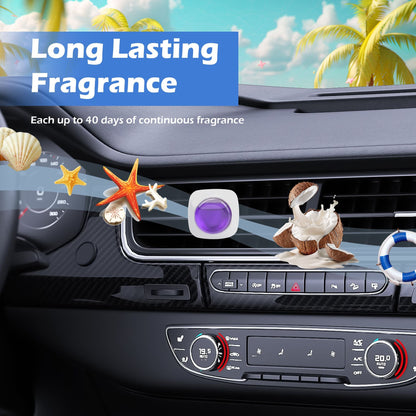 3 Pack Car Air Fresheners - Long Lasting Vent Clips For Men & Women, 3 Pack Up To 90 Days Fits All Car Refresher Odor Eliminator, New Car Scent Variety Pack