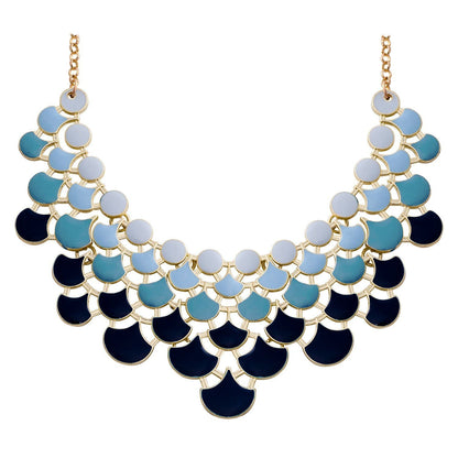 Jane Stone Fashion Statement Collar Necklace Vintage Openwork Bib Costume Jewelry