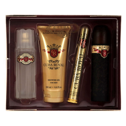 Cuba Royal Men’s Gift Set: 3-Piece Fragrance & Grooming Essentials with EDT Spray, After Shave & Shower Gel