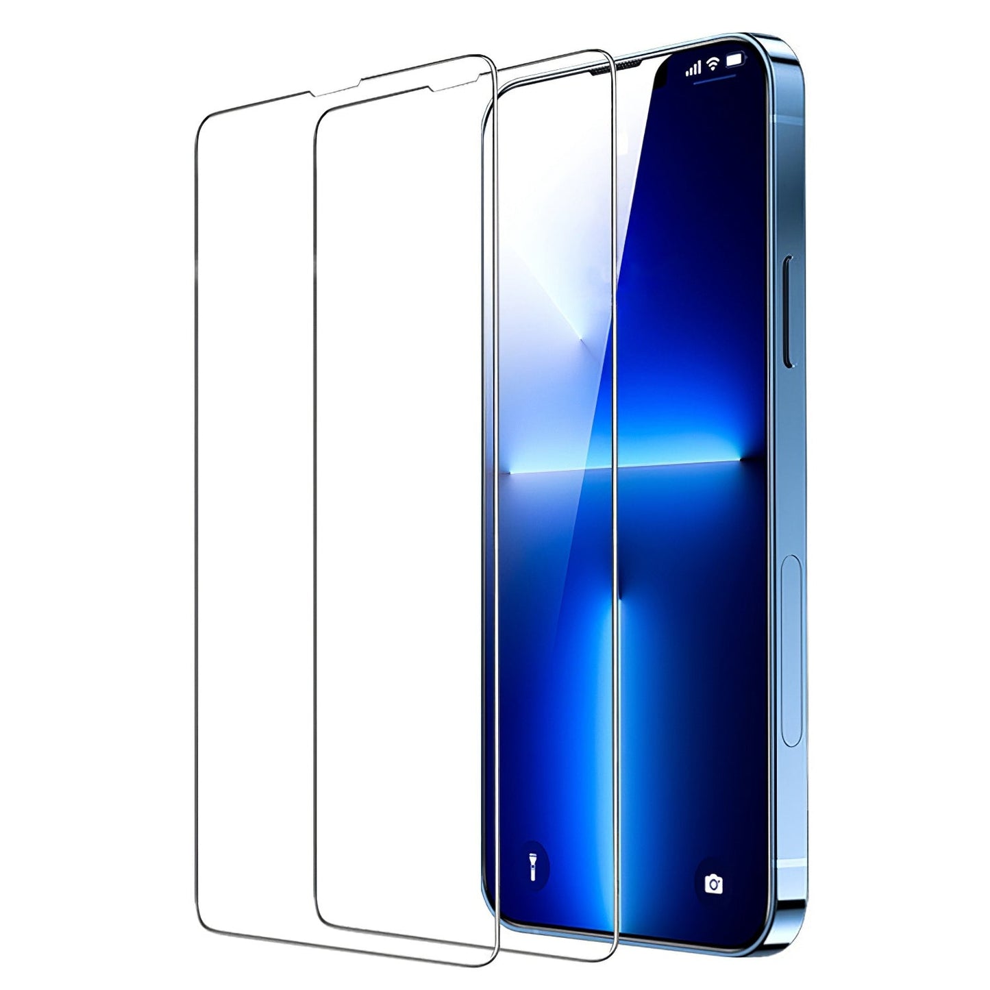 2-pack clear tempered glass screen protectors for full coverage display