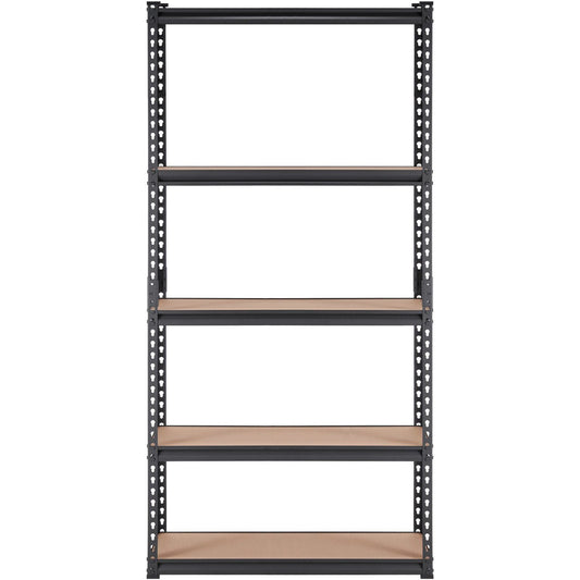 VEVOR Storage Shelving Unit, 5-Tier Adjustable, 2000 lbs Capacity, Heavy Duty Garage Shelves Metal Organizer Utility Rack, Black, 36" L x 18" W x 72" H for Kitchen Pantry Basement Bathroom Laundry