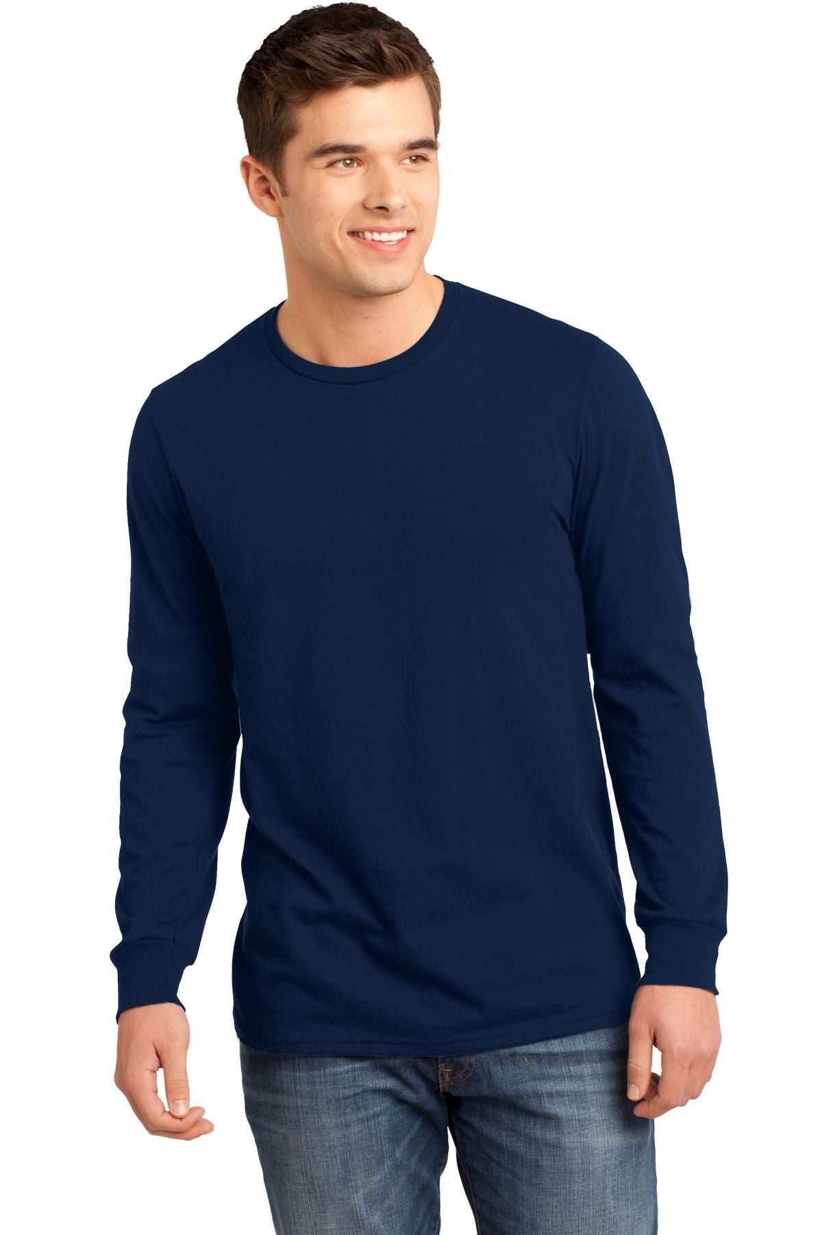 Men's long-sleeve concert tee in new navy, crew neck, long sleeves.