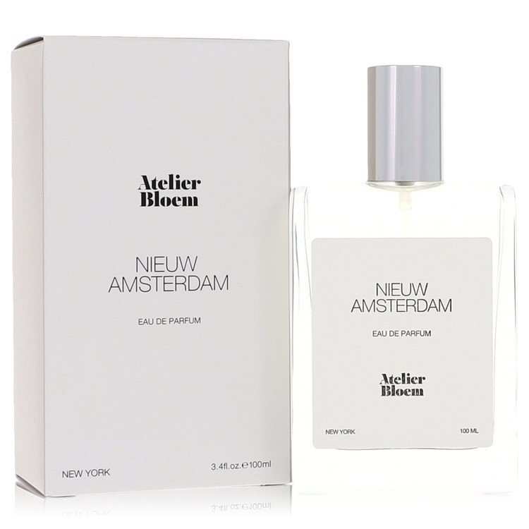 Atelier Bloem Eau de Parfum spray bottle with white box and silver cap