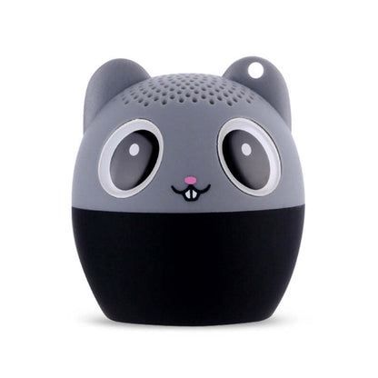 Grey Bluetooth pet speaker with bear-style face and large round ears