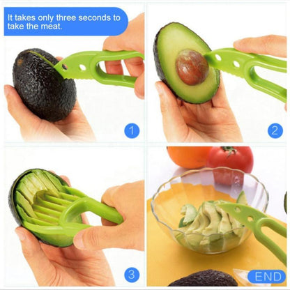 Handheld avocado cutting slicer tool for slicing an avocado half
