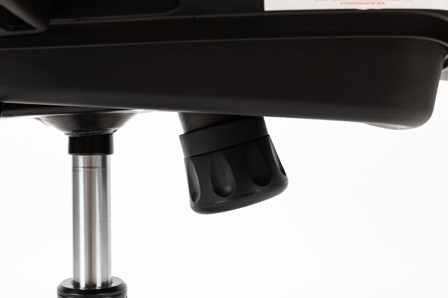 Office chair base with lift cylinder and adjustable pedal mechanism