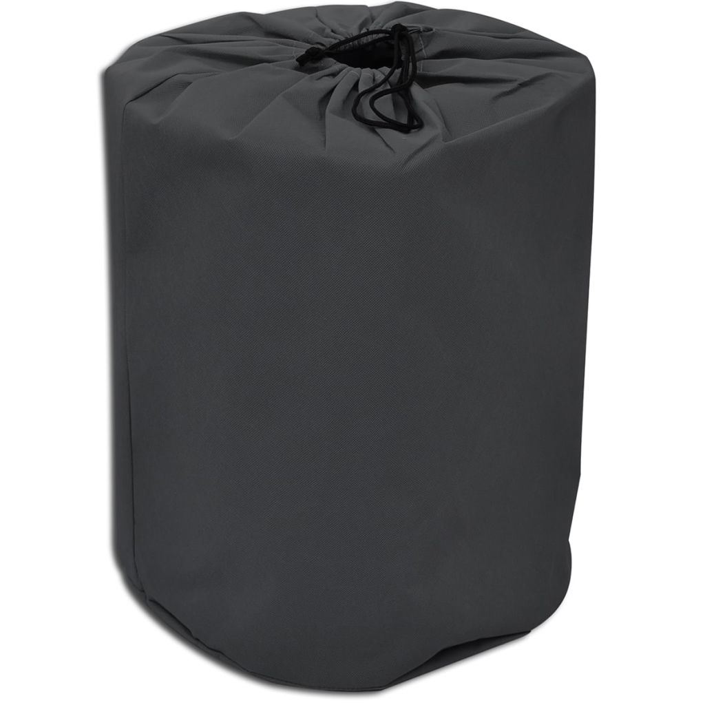 Dark gray caravan cover storage bag with drawstring tie