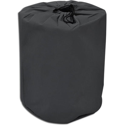 Dark gray caravan cover storage bag with drawstring tie