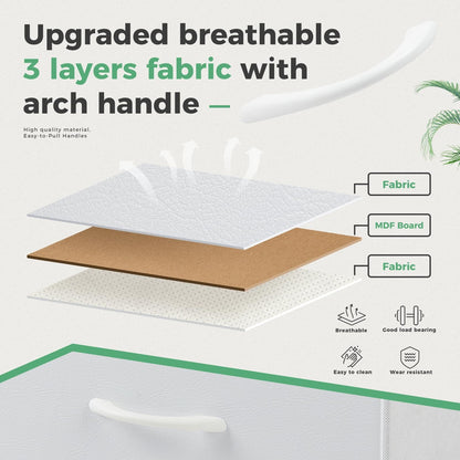 Dresser For Bedroom With 9 Fabric Storage Drawer Wardrobe Tall Chest Organizer Closet Adult Kids Clothes Cabinet Furniture
