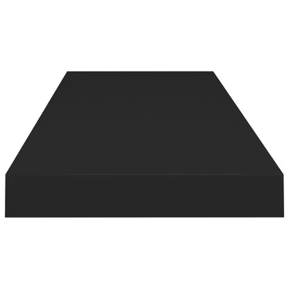 Wall Shelf Black Honeycomb MDF, metal frame 31.5 x 9.3 x 1.5 in