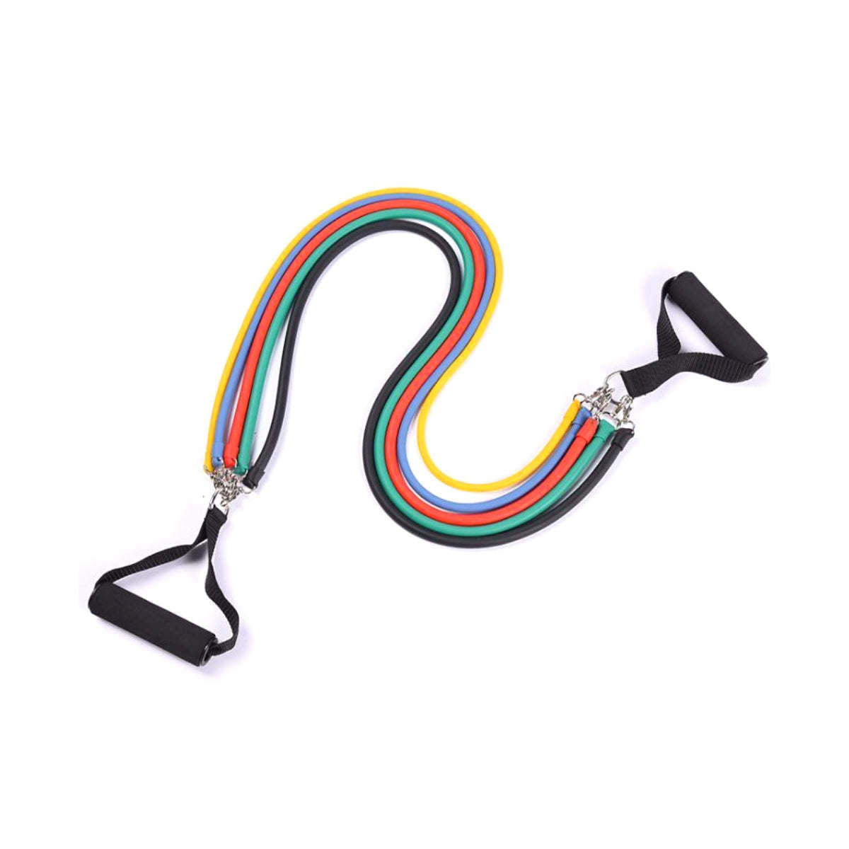 Loop resistance band with black strap and metal clip