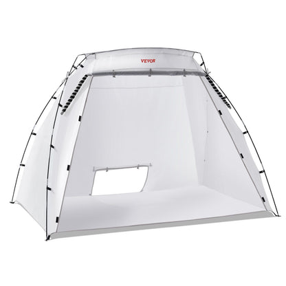 VEVOR Portable Paint Booth, Larger Spray Paint Tent with Built-in Floor & Mesh Screen, Painting Tent Station for Furniture DIY Hobby Tool, 7.5x5.2x5.2ft Spray Paint Shelter