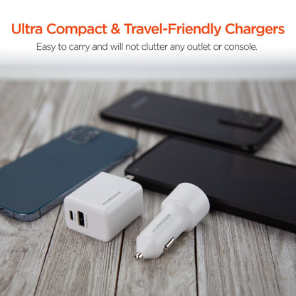 HyperGear Wall/Car Charger Bundle 20W USB-C PD + 12W