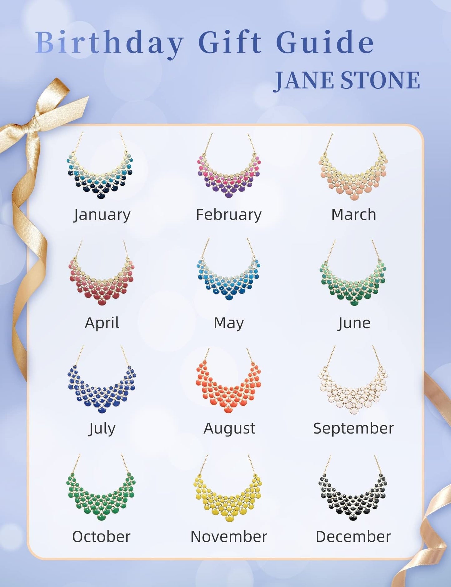 Jane Stone Fashion Statement Collar Necklace Vintage Openwork Bib Costume Jewelry