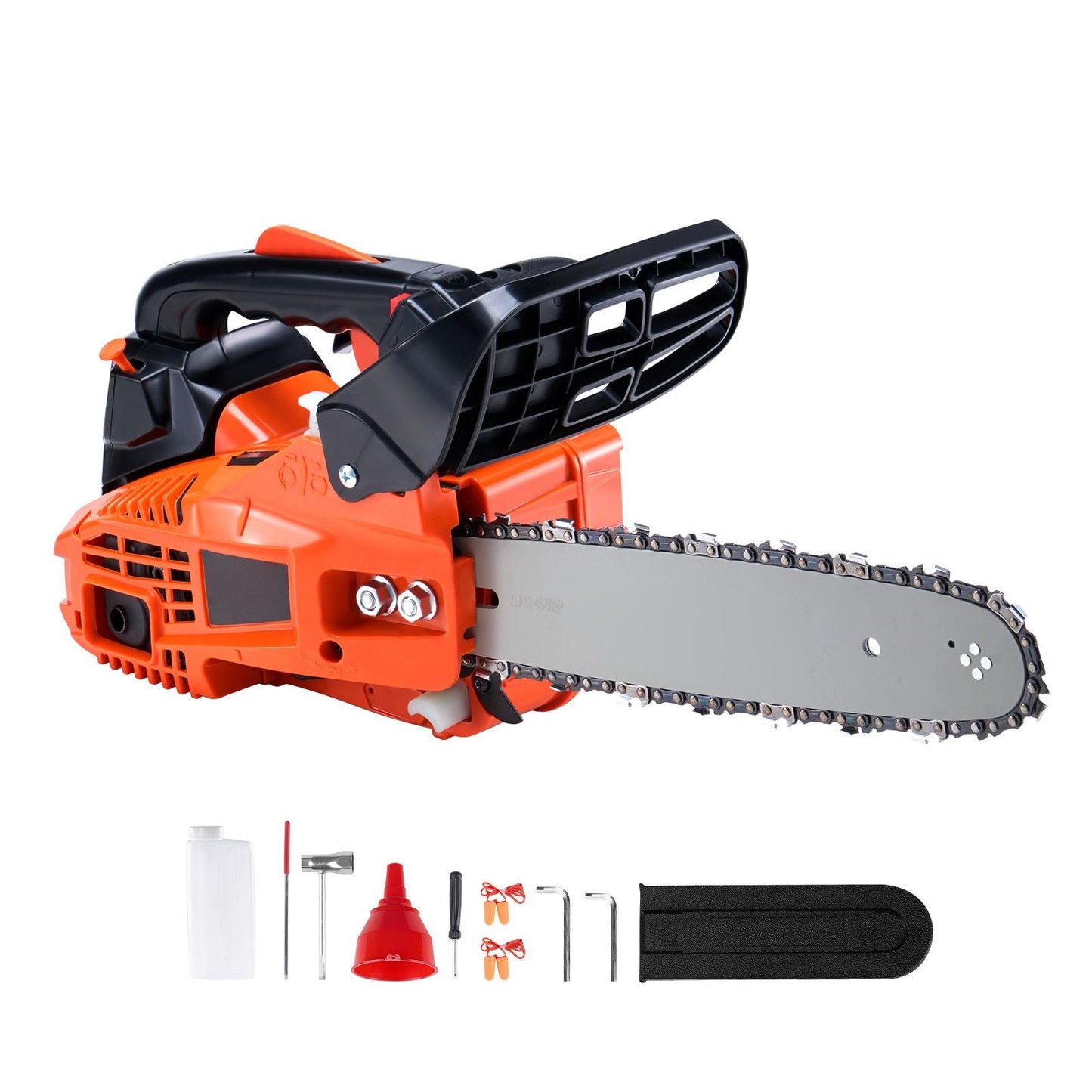 Gas Chainsaw, 25.4CC 12" 1.2HP, Gasoline Powered Chain Saw, Handheld Cordless Petrol Chainsaws for Tree Wood Branch Cutting, Tree Trimming, Land Clearing, Farm Garden Ranch Forest Cutting Use