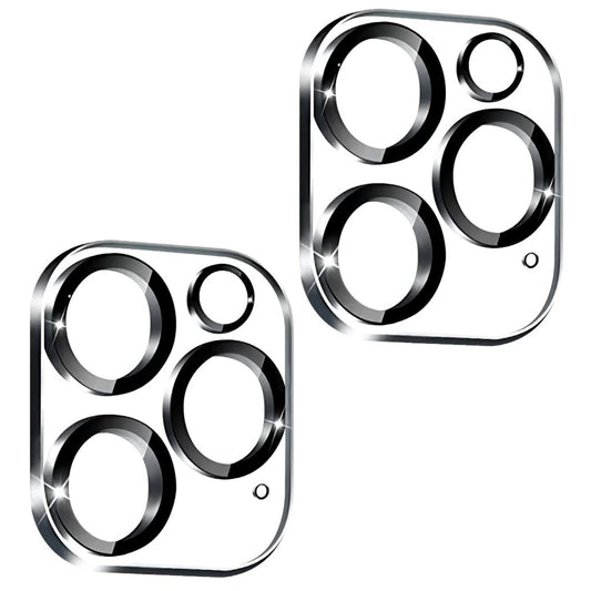 Tempered glass camera lens protectors (2 pack) with cutouts for phone camera lenses