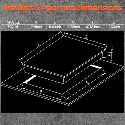 Ramblewood High Efficiency 2 Burner Electric Stovetop, EC2-18