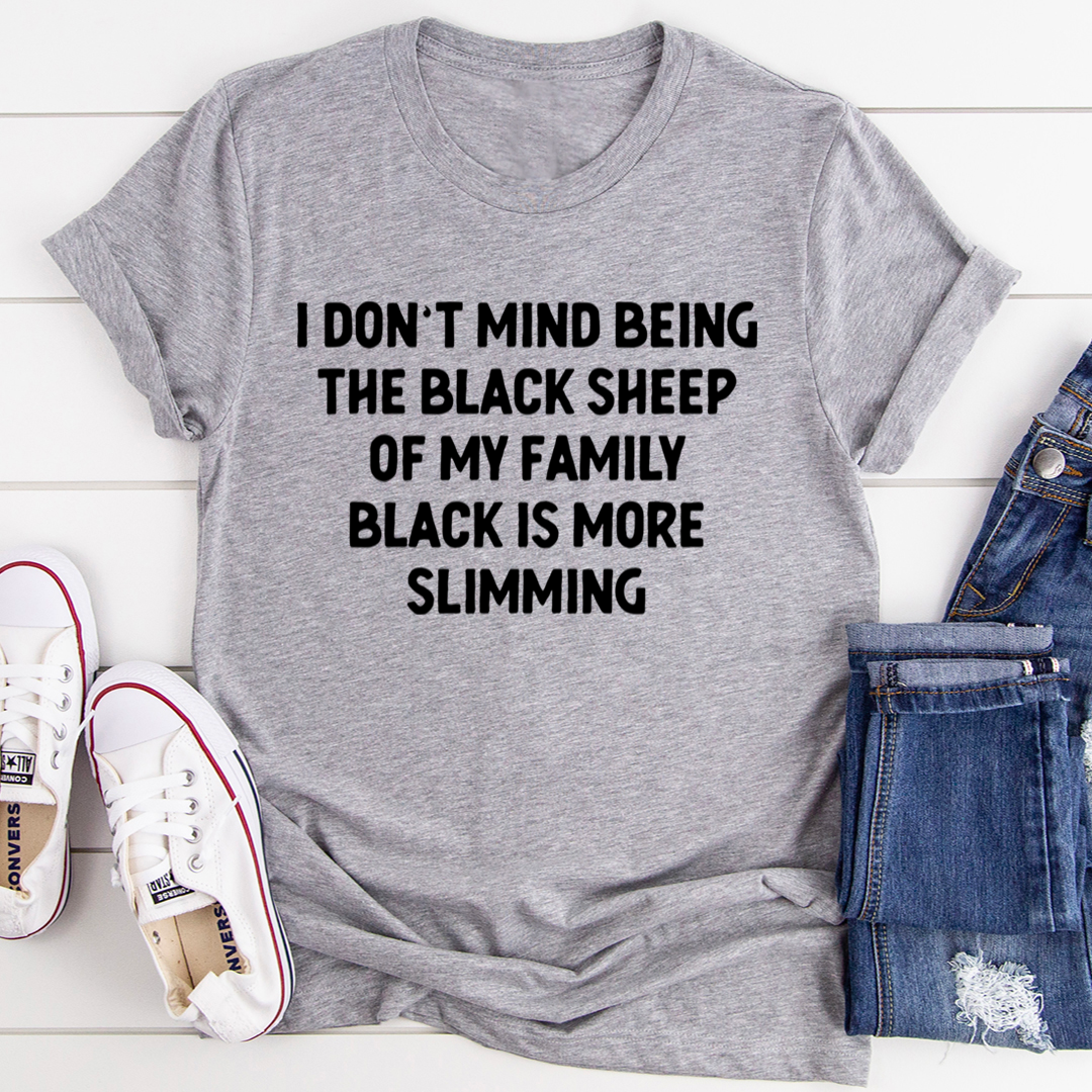 Light heather grey crewneck t-shirt with bold white quote on front.