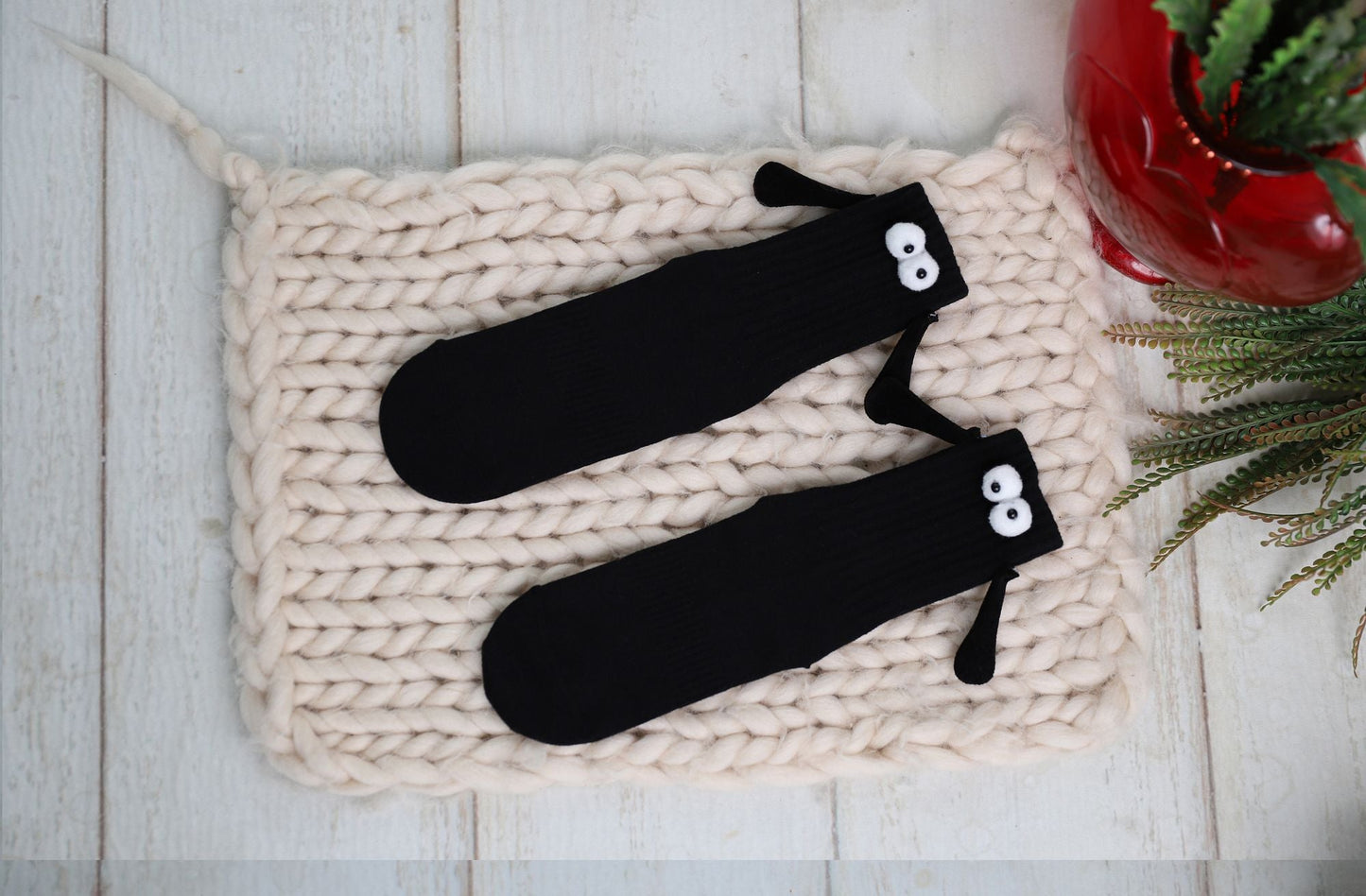 Couple Socks with Magnetic Hands 2 Pairs Magnetic Socks Funny Gifts For Valentines Day