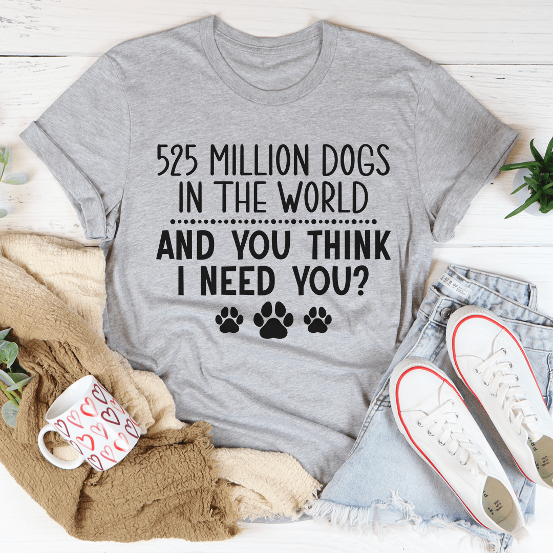 Light gray heather dog t-shirt with paw prints and text artwork