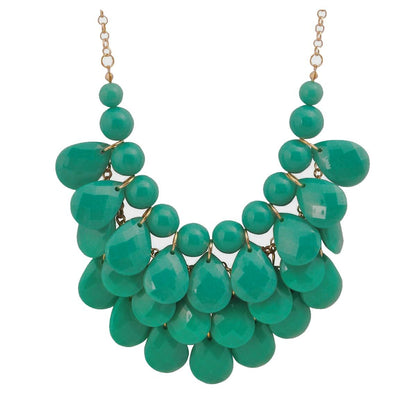 Jane Stone Fashion Statement Collar Necklace Vintage Openwork Bib Costume Jewelry