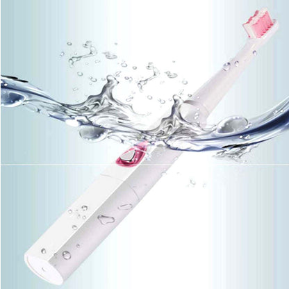 Ultrasonic electric toothbrush with pink brush head