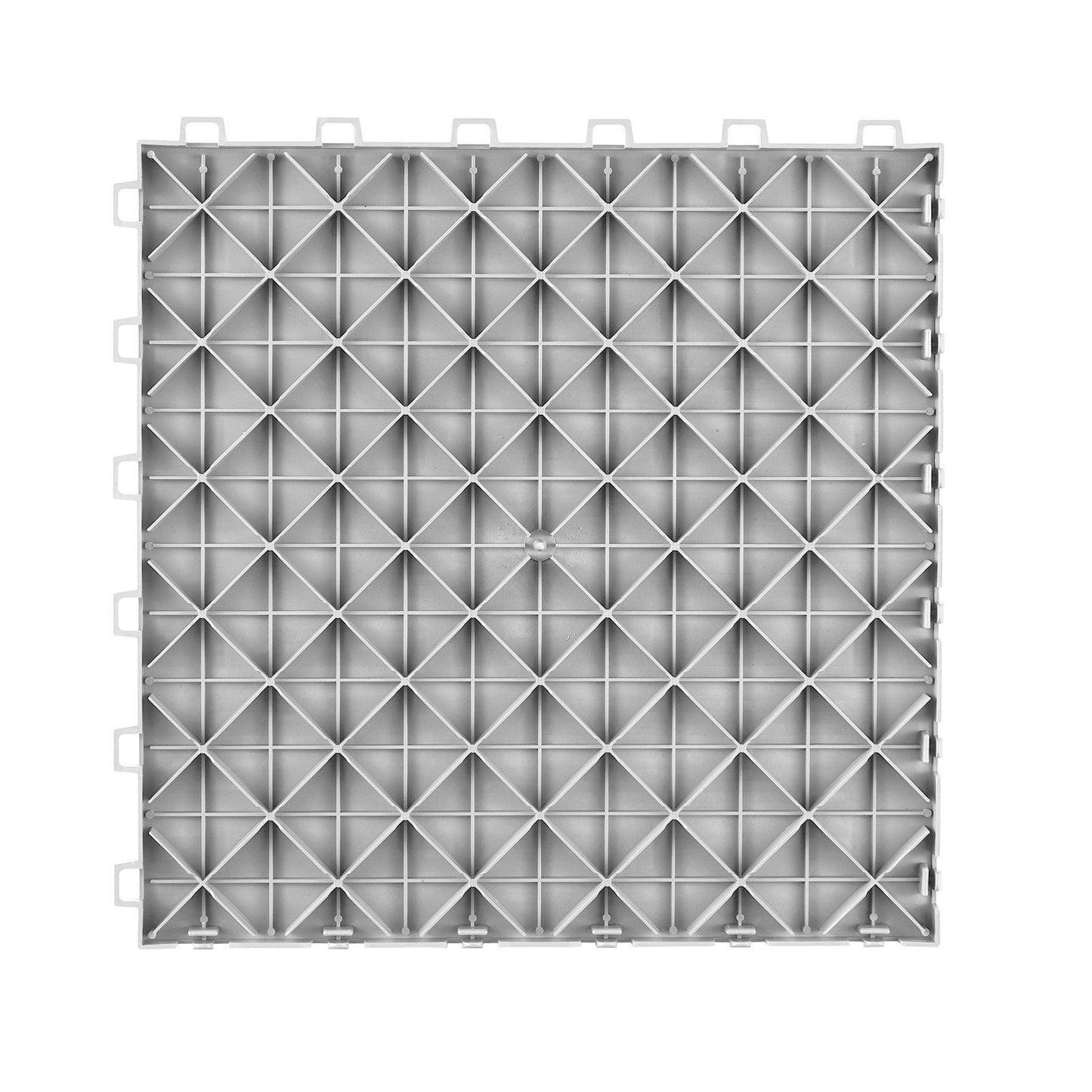 VEVOR Garage Tiles Interlocking, 12 x 12 x 0.53 inch 25 Pack Garage Floor Covering Tiles, Non-Slip Double-Sided Texture Garage Flooring Tiles, for Garages, Basements, Repair Shops, Silver
